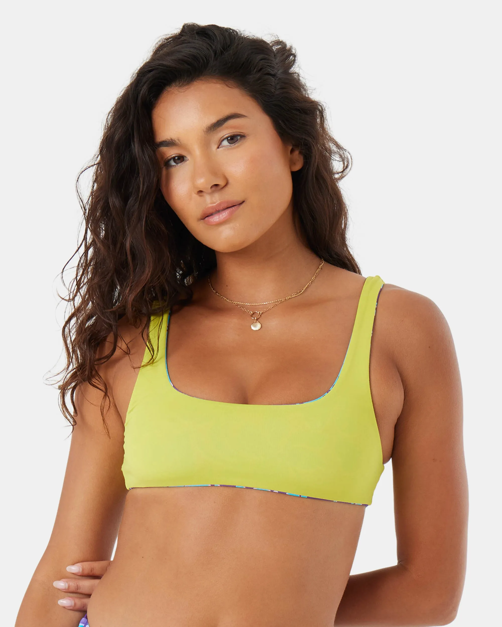Island Time Reversible Square Neck Bralette Bikini Top sold by Roxy product image thumbnail 4