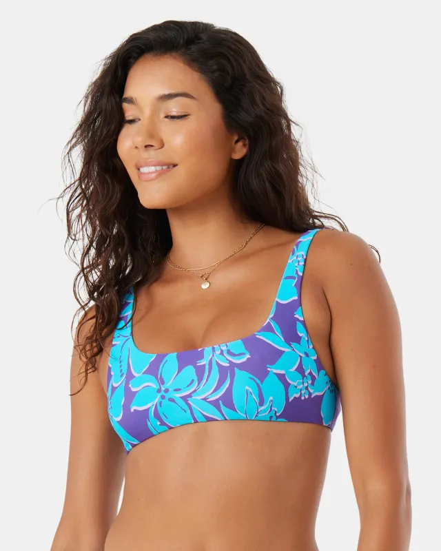 Island Time Reversible Square Neck Bralette Bikini Top sold by Roxy