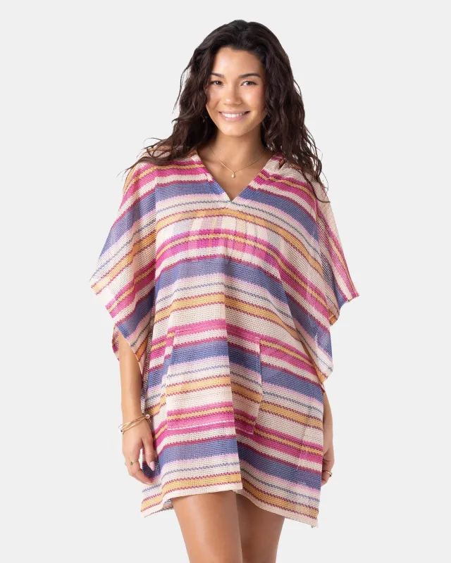 Sunset Swells Cover Up Poncho made by Roxy