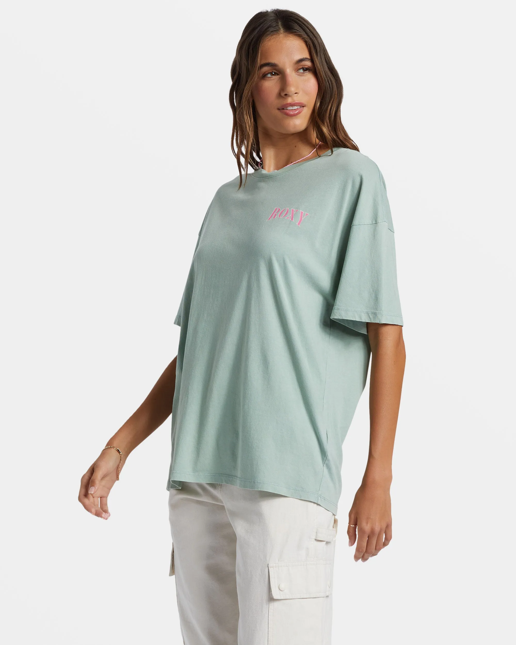 Bring The Good Vibes Oversized T-Shirt - Blue Surf sold by Roxy product image thumbnail 2