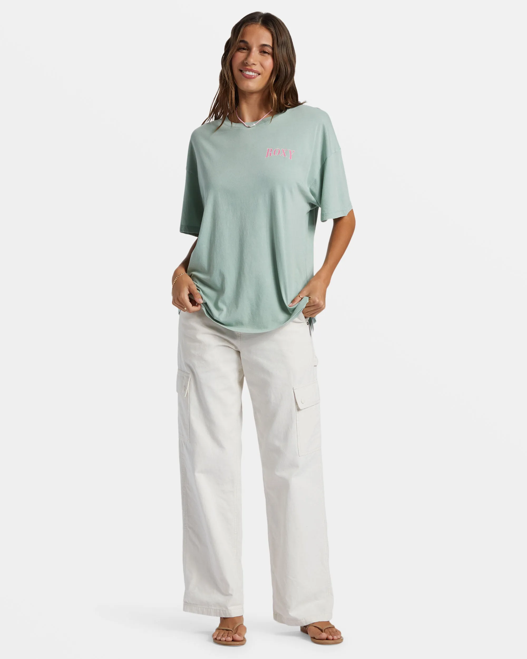 Bring The Good Vibes Oversized T-Shirt - Blue Surf sold by Roxy product image thumbnail 3