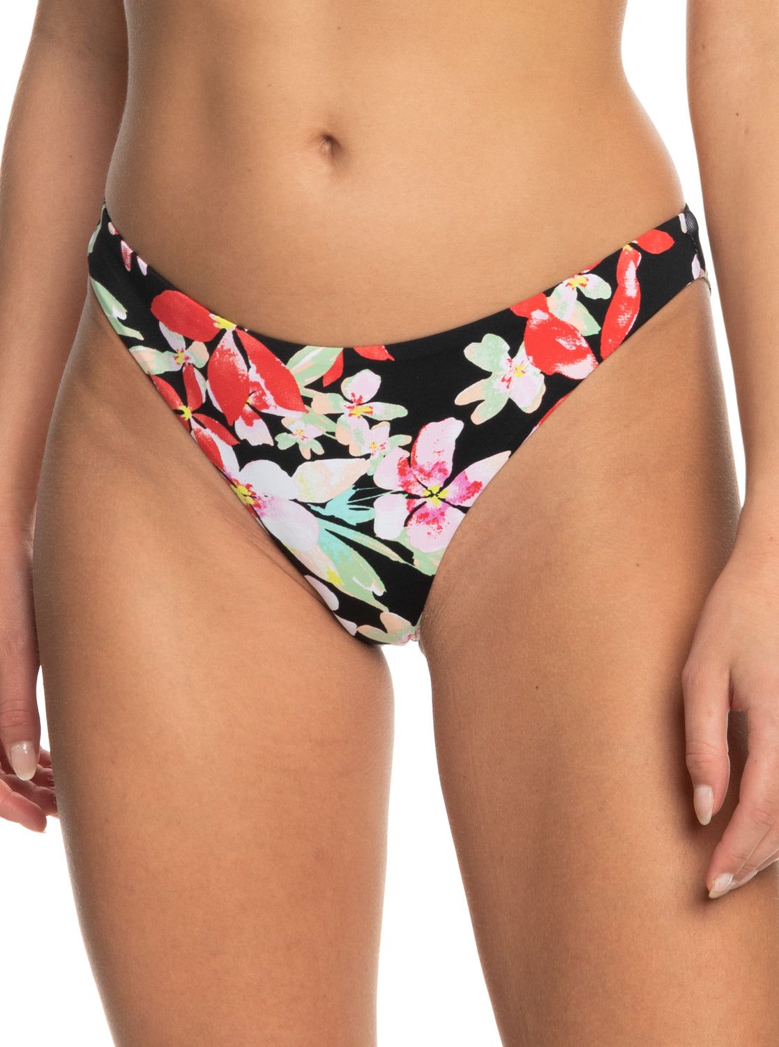 Printed Beach Classics Cheeky Bikini Bottoms - Anthracite New Life sold by Roxy