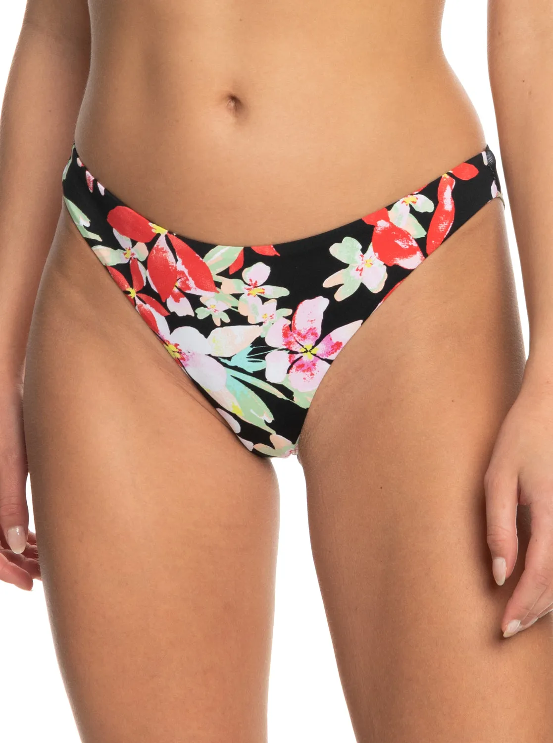 Printed Beach Classics Cheeky Bikini Bottoms - Anthracite New Life sold by Roxy