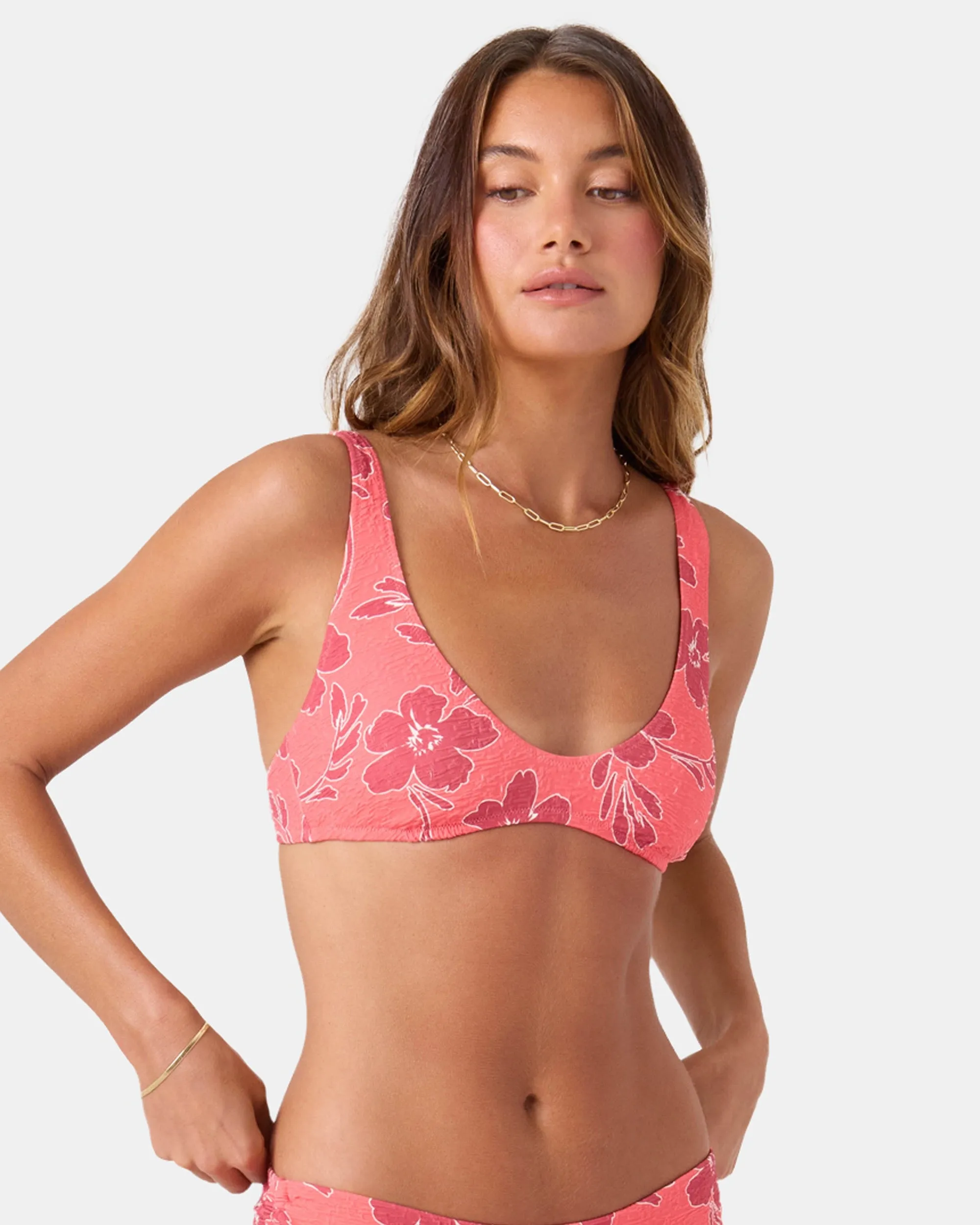Garden Twirl Scoop Bralette Bikini Top sold by Roxy