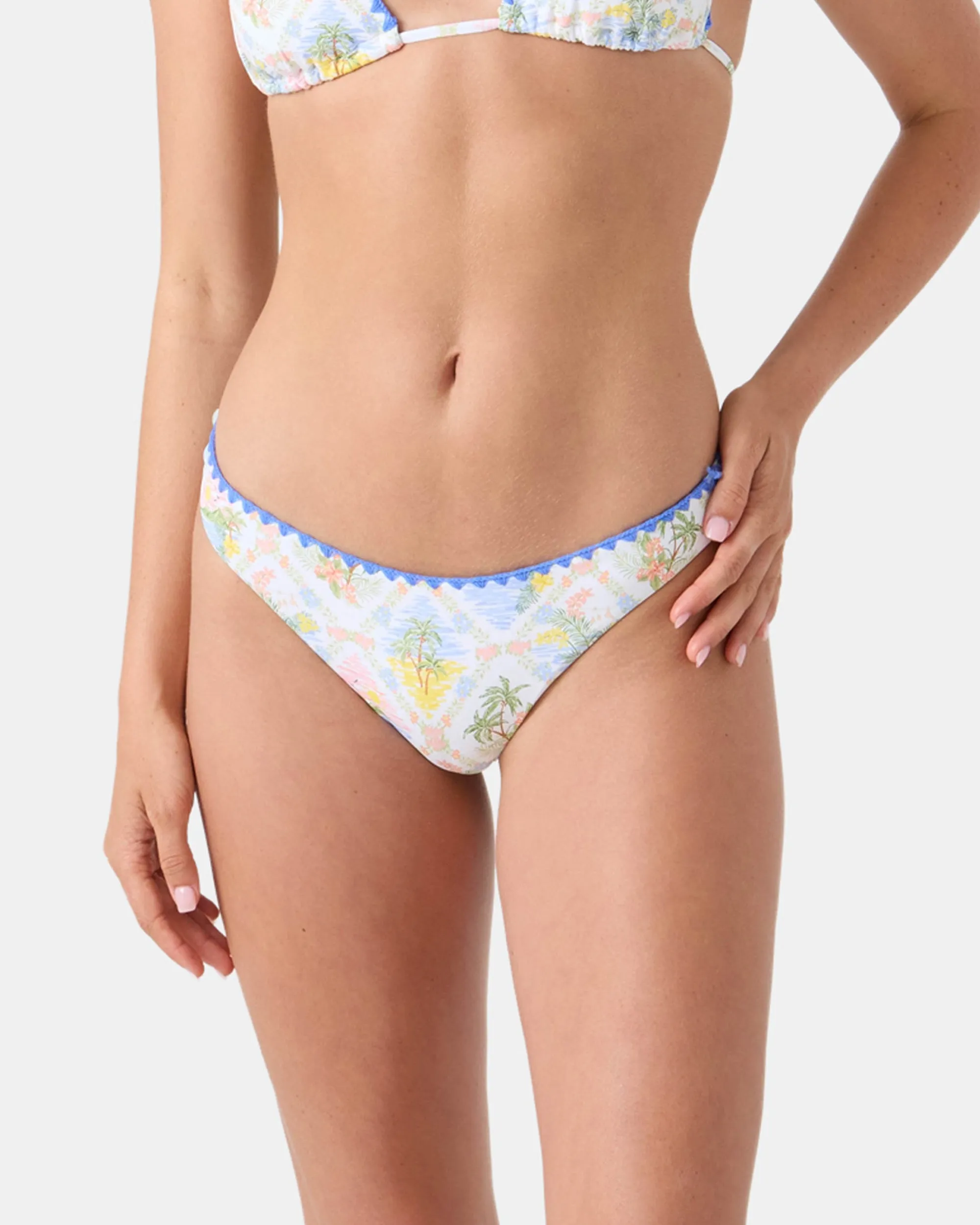 Catch My Drift Hipster Shirred Back Cheeky Bikini Bottom sold by Roxy