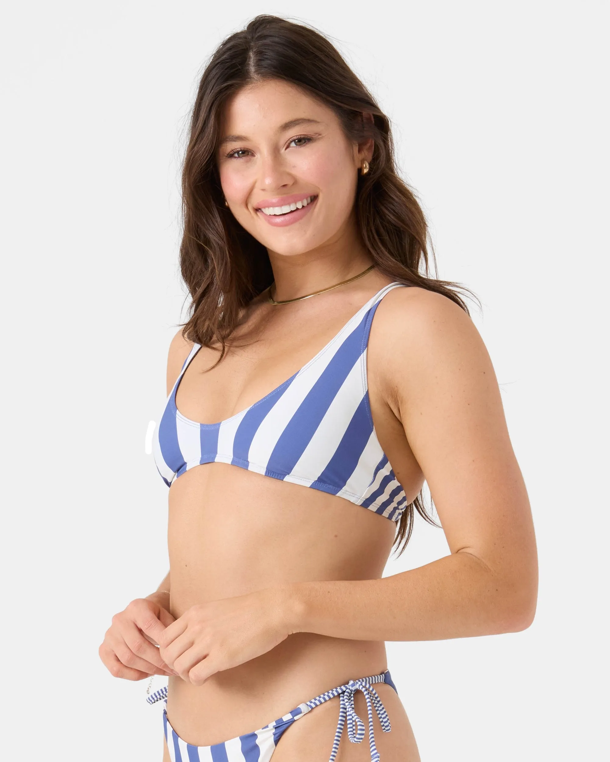 Stripe Out Scoop Bralette Bikini Top sold by Roxy product image thumbnail 3