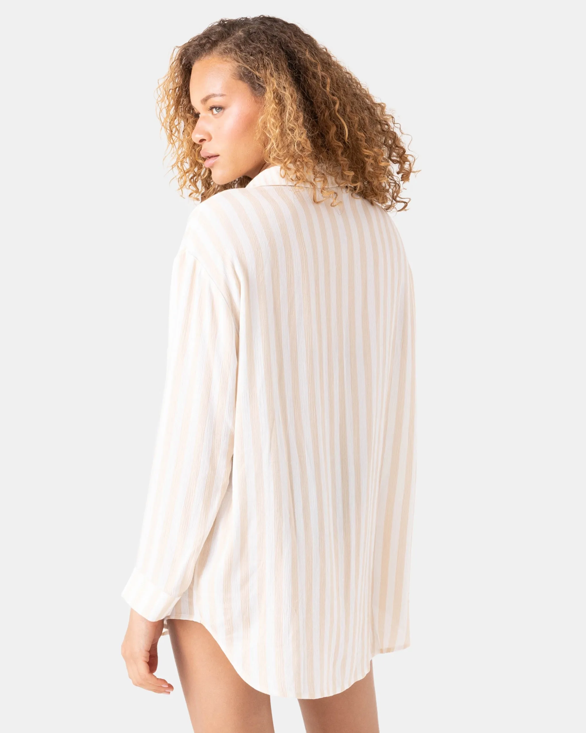 Stripe Out Cover Up Shirt sold by Roxy product image thumbnail 3