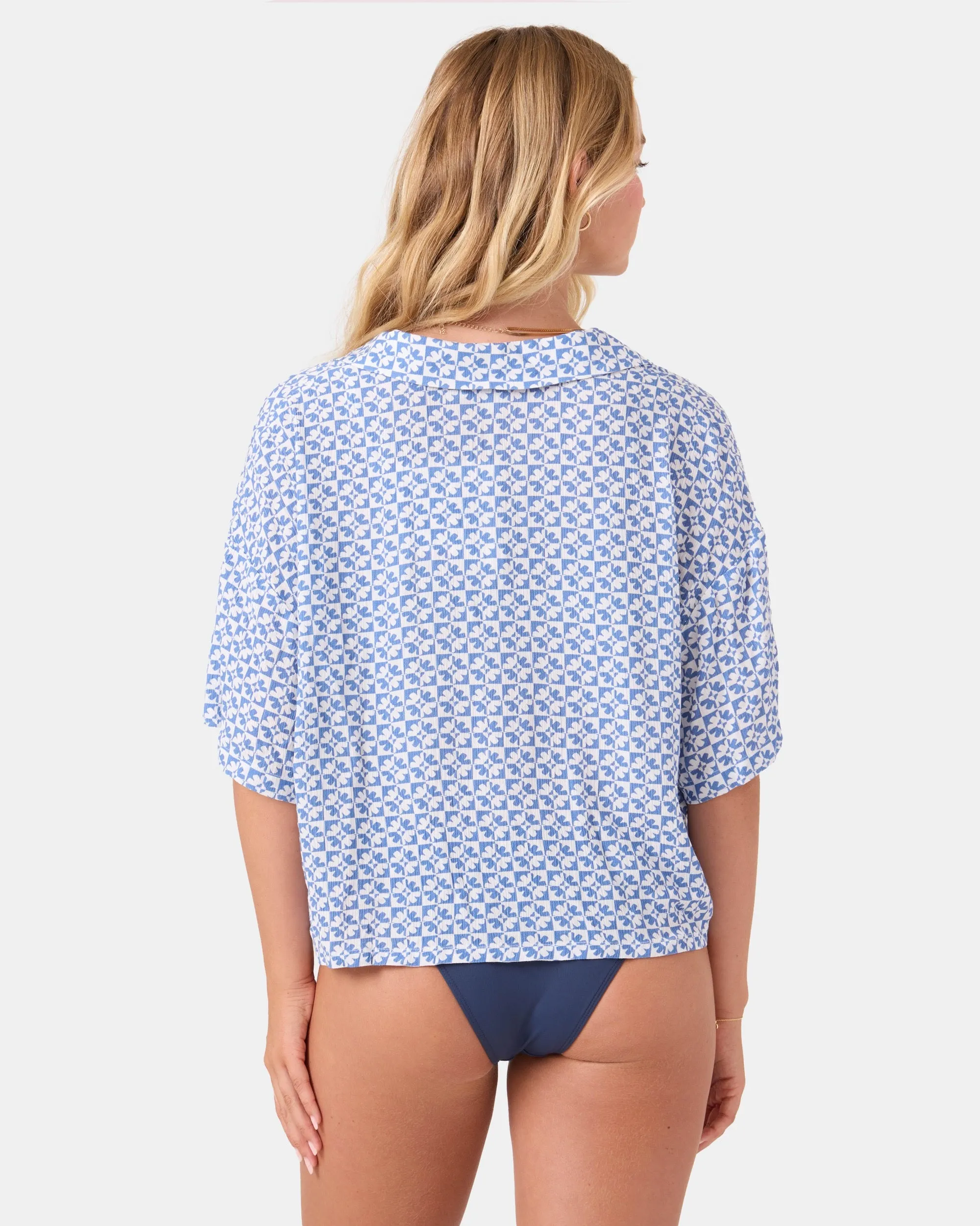 Hazy Dazy Cropped Button Up Cover Up sold by Roxy product image thumbnail 2