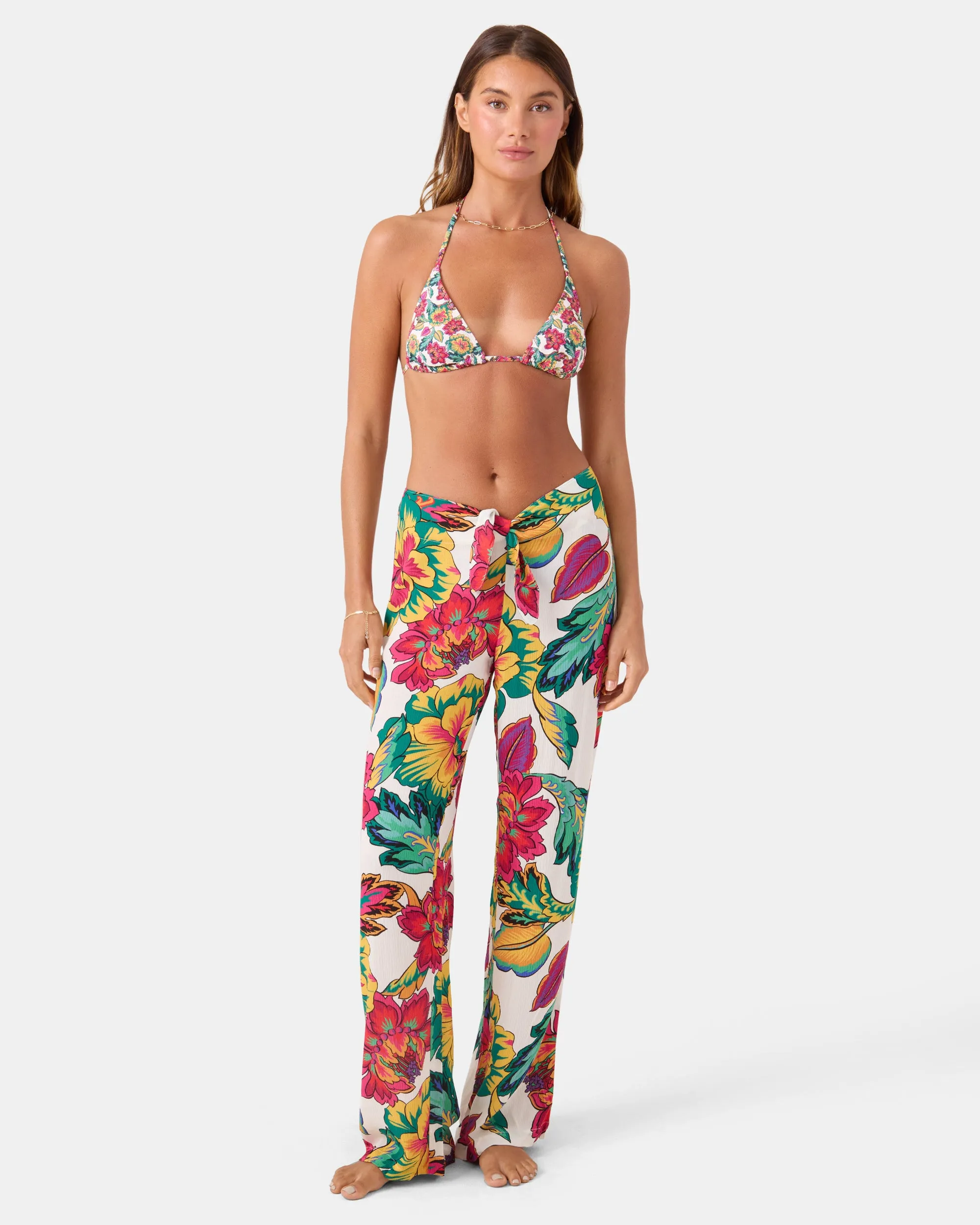 Beach Blossom Tie Front Cover Up Pant sold by Roxy