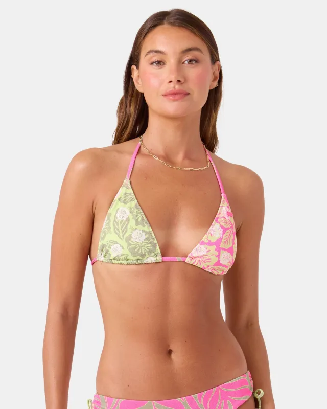 Stay Wild Tiki Triangle Bikini Top sold by Roxy