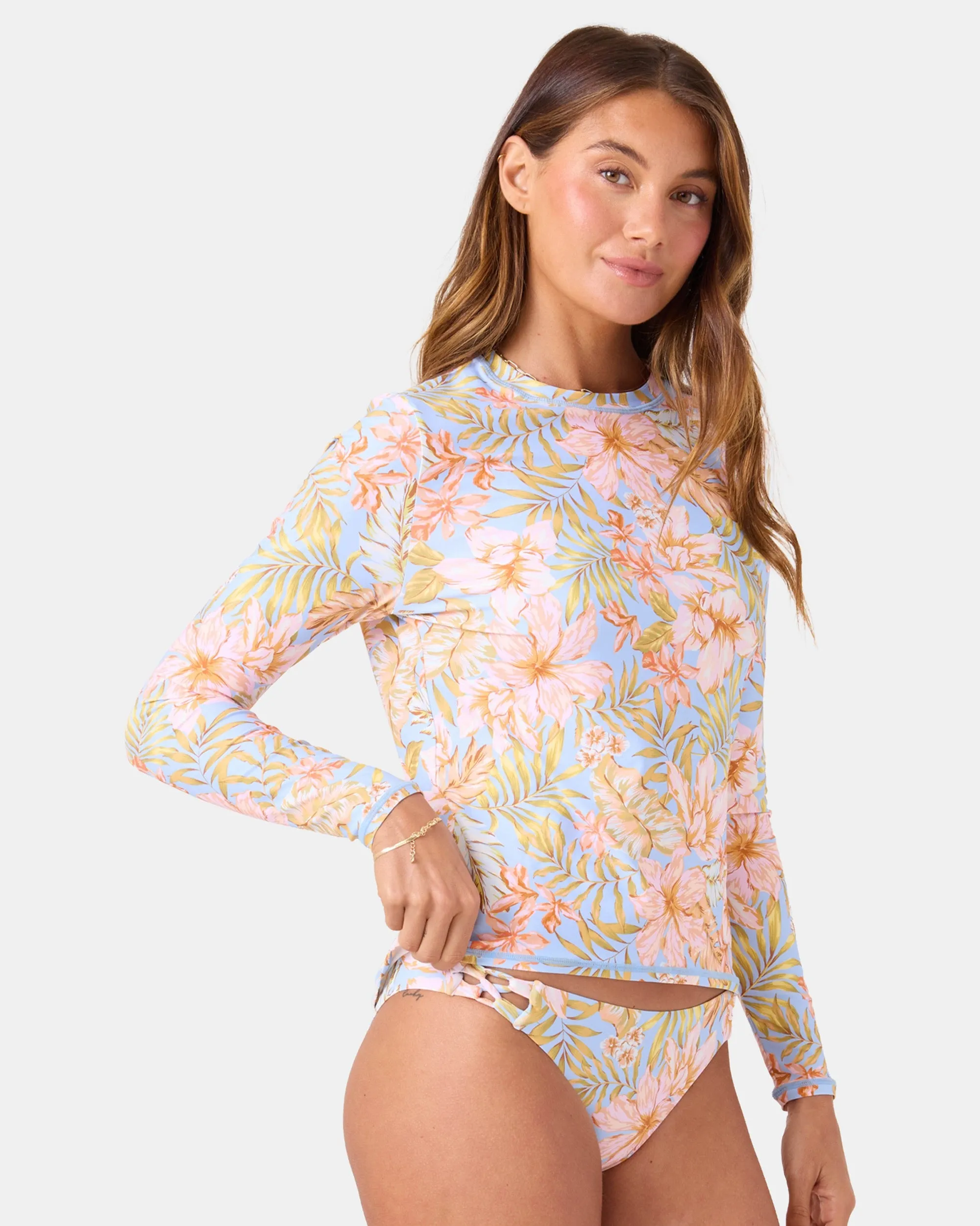 Tropical Sea Skippin Long Sleeve Rashguard sold by Roxy product image thumbnail 5