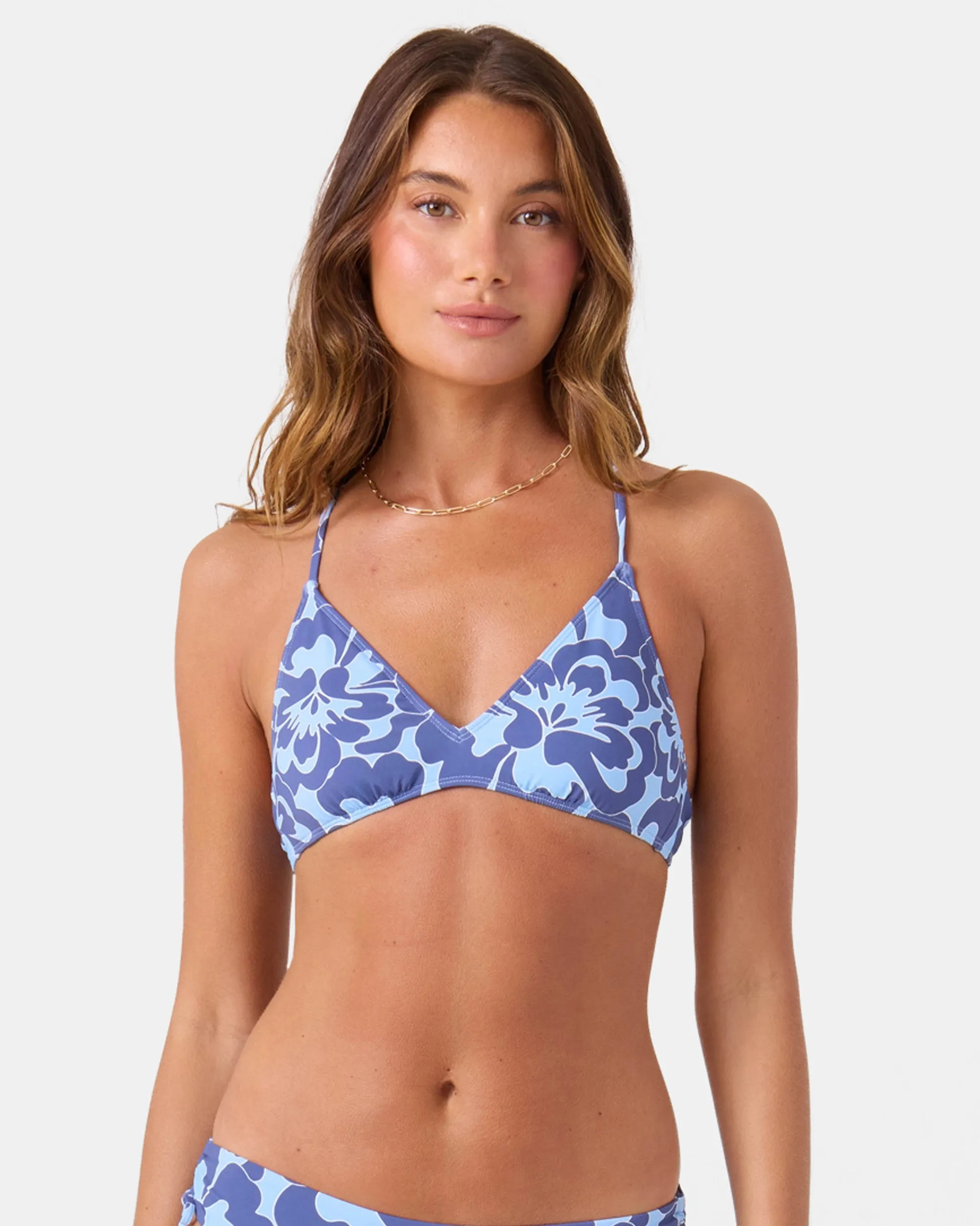 Tropic Drift Athletic Triangle Bikini Top sold by Roxy