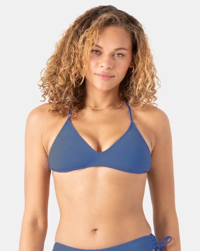 SD Beach Classics Athletic Triangle Bikini Top sold by Roxy