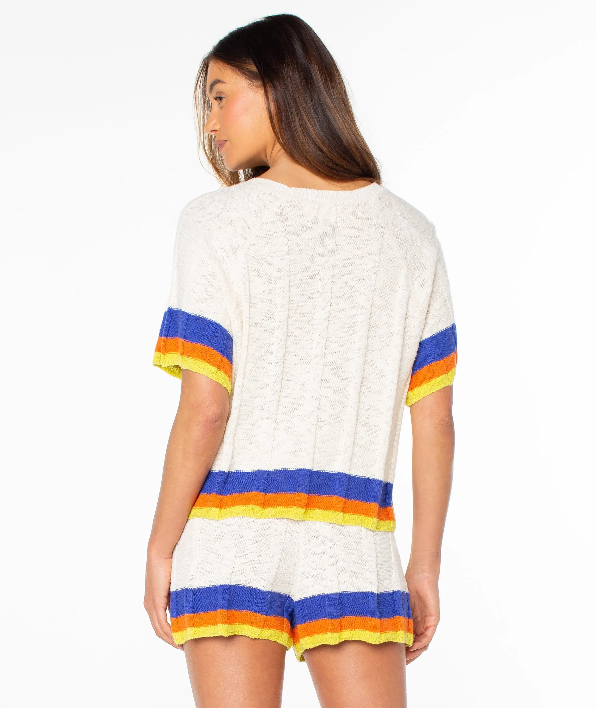 Cabana Club Tee Stripe Top sold by Roxy product image thumbnail 4