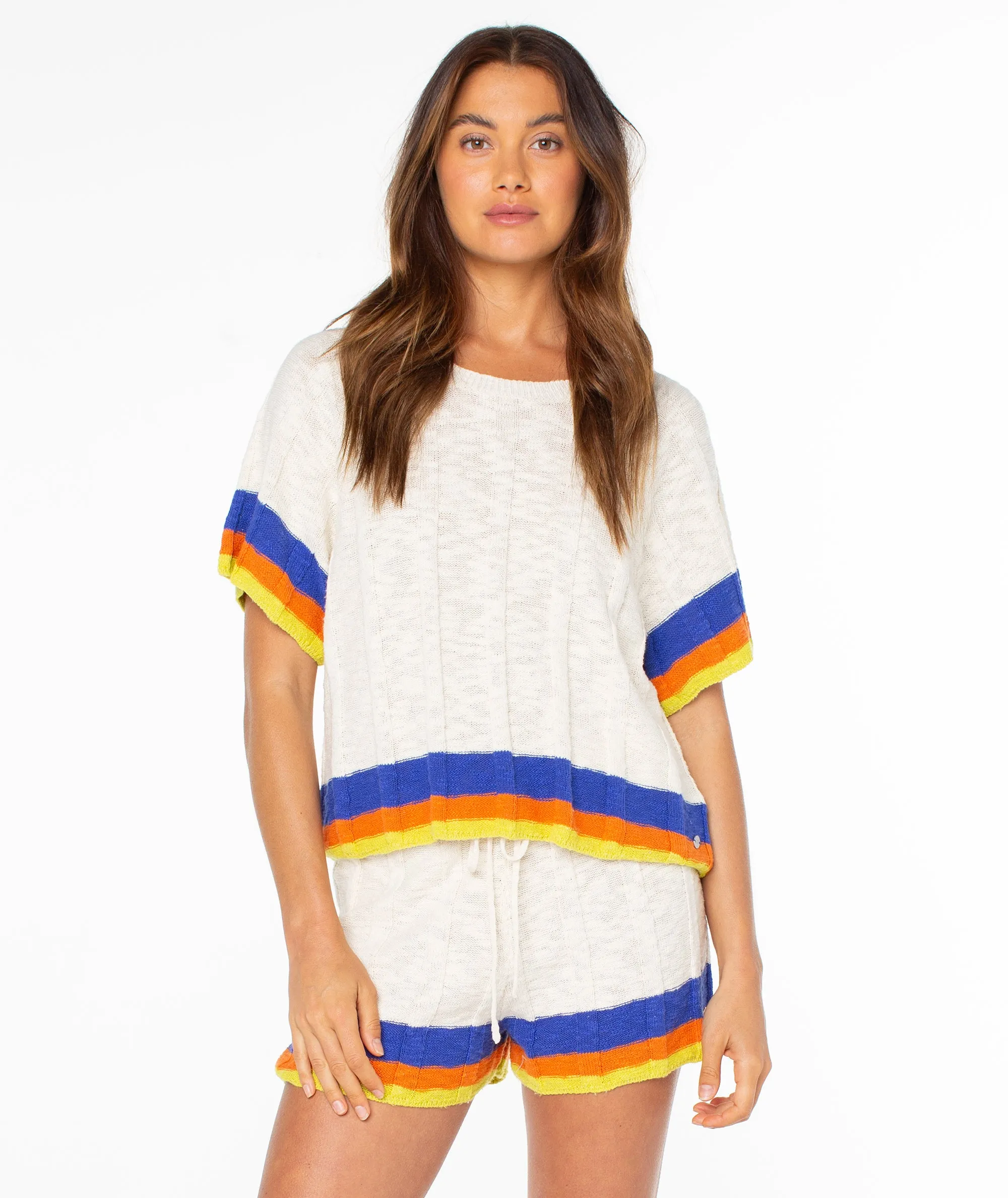 Cabana Club Tee Stripe Top sold by Roxy product image thumbnail 5