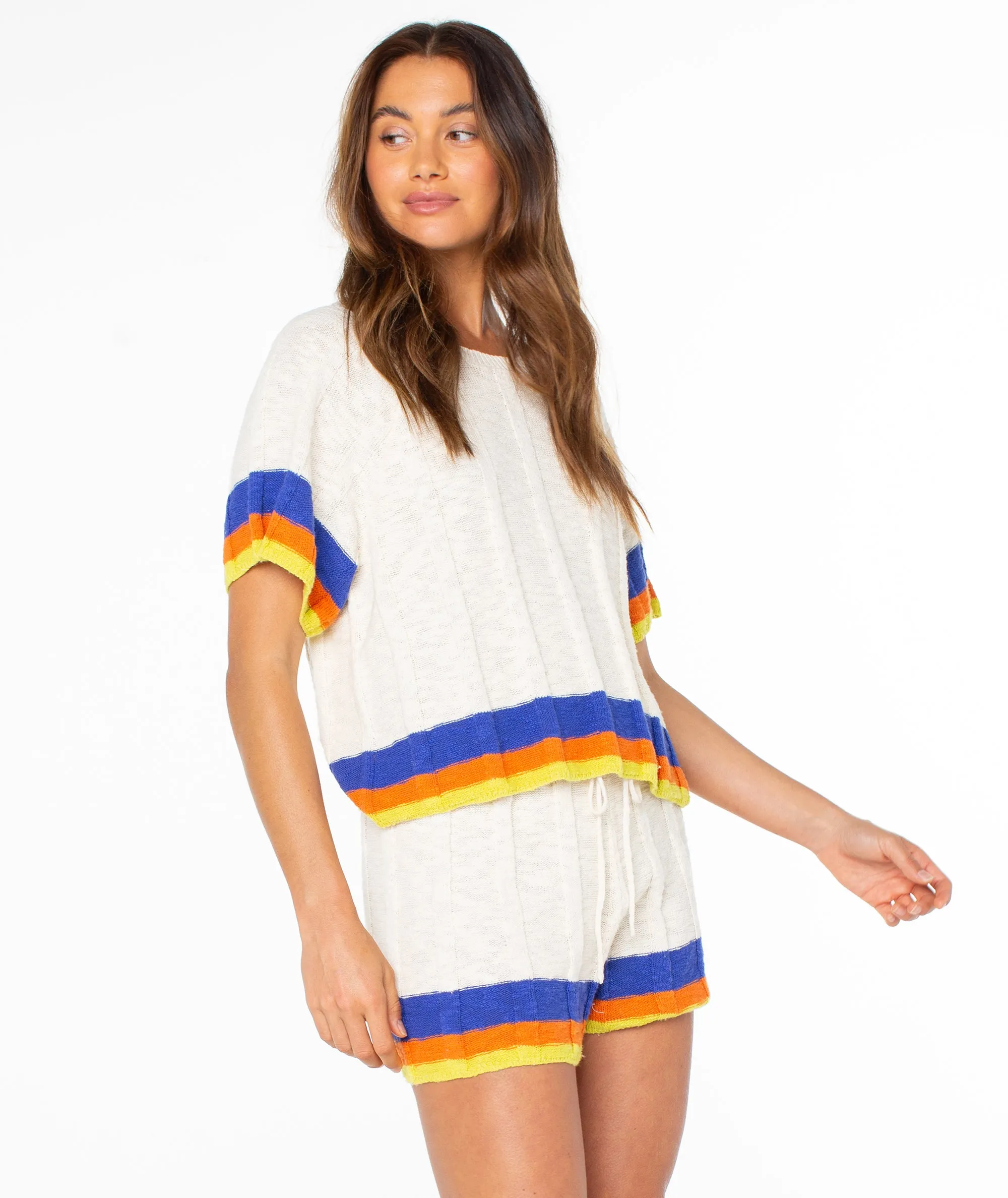 Cabana Club Tee Stripe Top sold by Roxy product image thumbnail 2