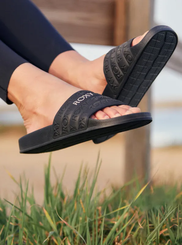 Slippy Water-Friendly Sandals - Black/M Gold sold by Roxy