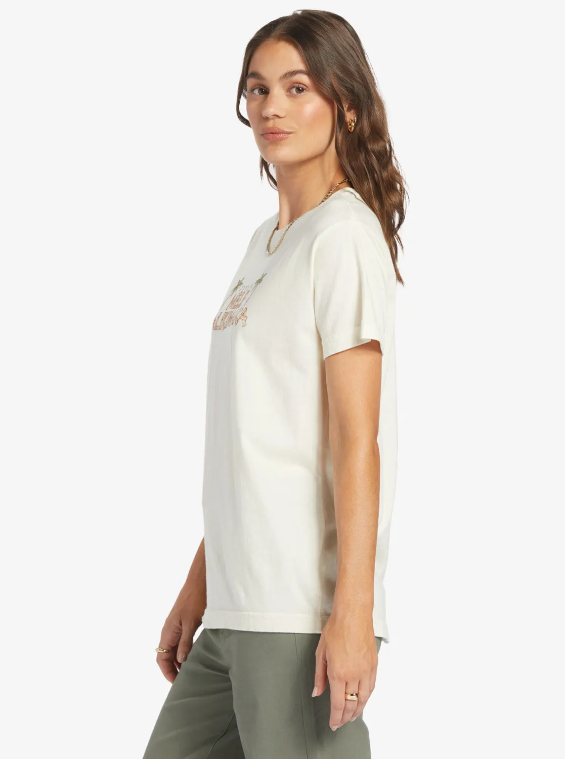 Mele Tiki Boyfriend T-Shirt - Egret sold by Roxy product image thumbnail 2