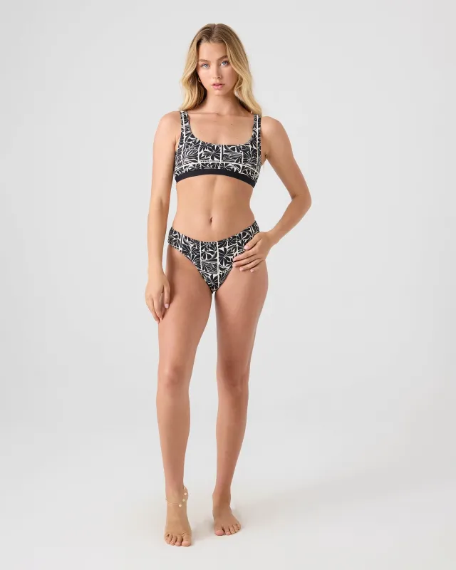 Geo Flower Hipster Full Coverage Bikini Bottom made by Roxy