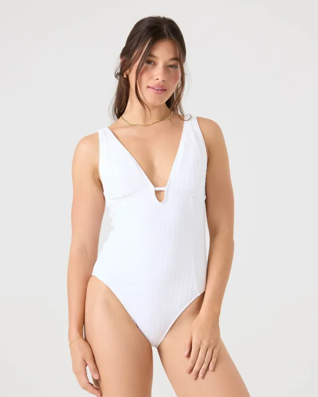 Haleiwa Plunge One Piece Swimsuit made by Roxy