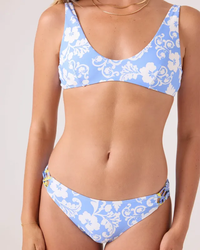 Golden Glow Fixed Lace Hipster Full Bikini Bottom made by Roxy