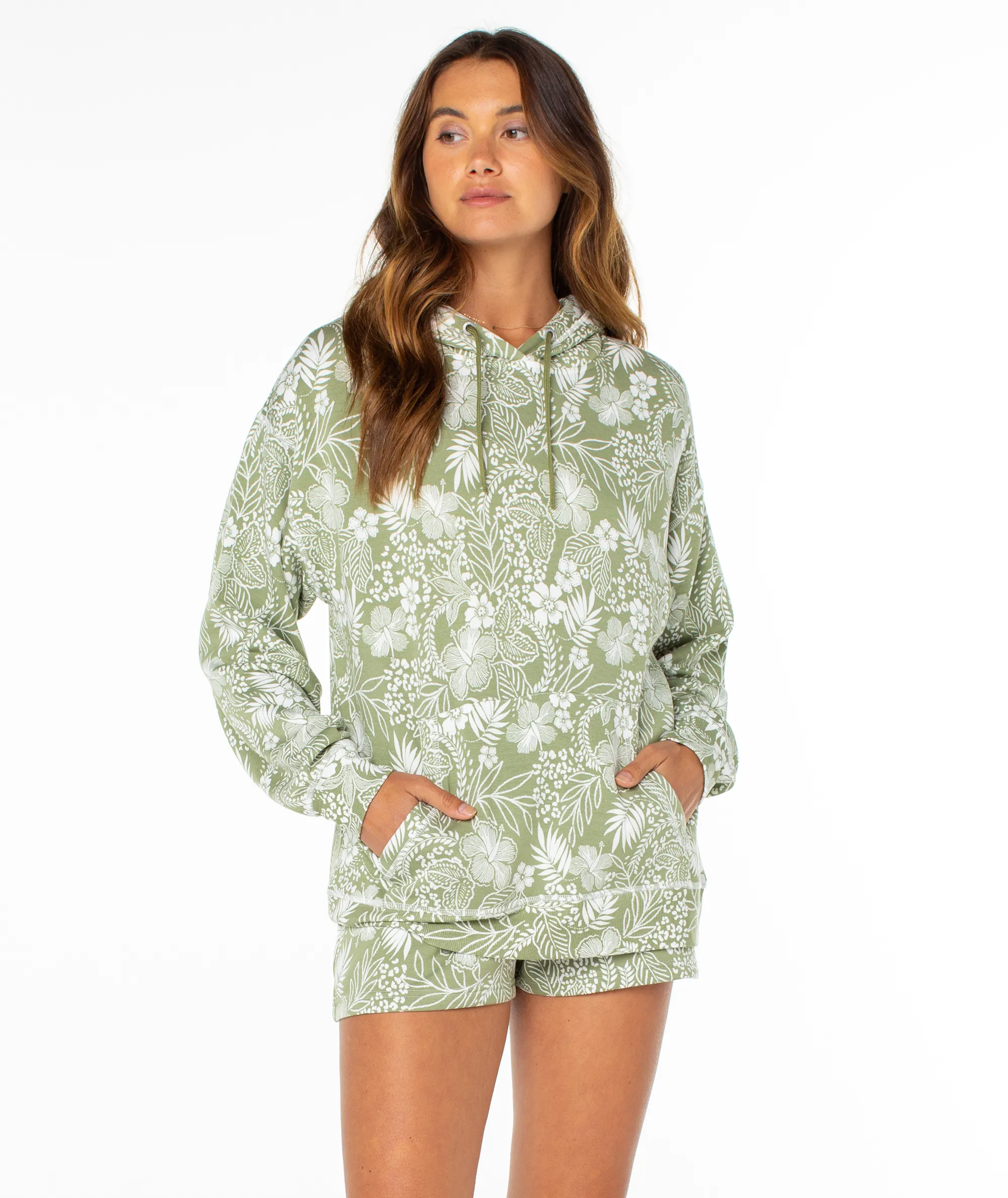 Surfing By Moonlight Printed Hoodie sold by Roxy