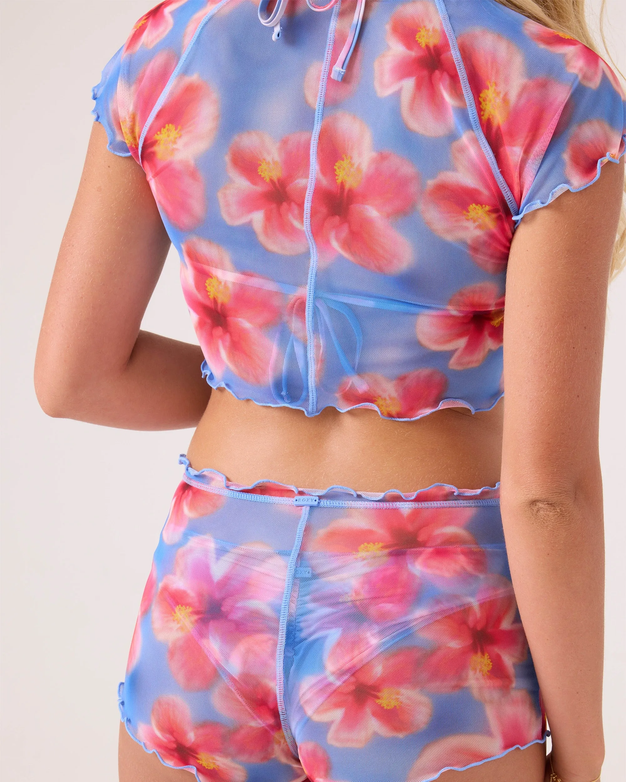 Hibiscus Daze Mesh Crop Top sold by Roxy product image thumbnail 3