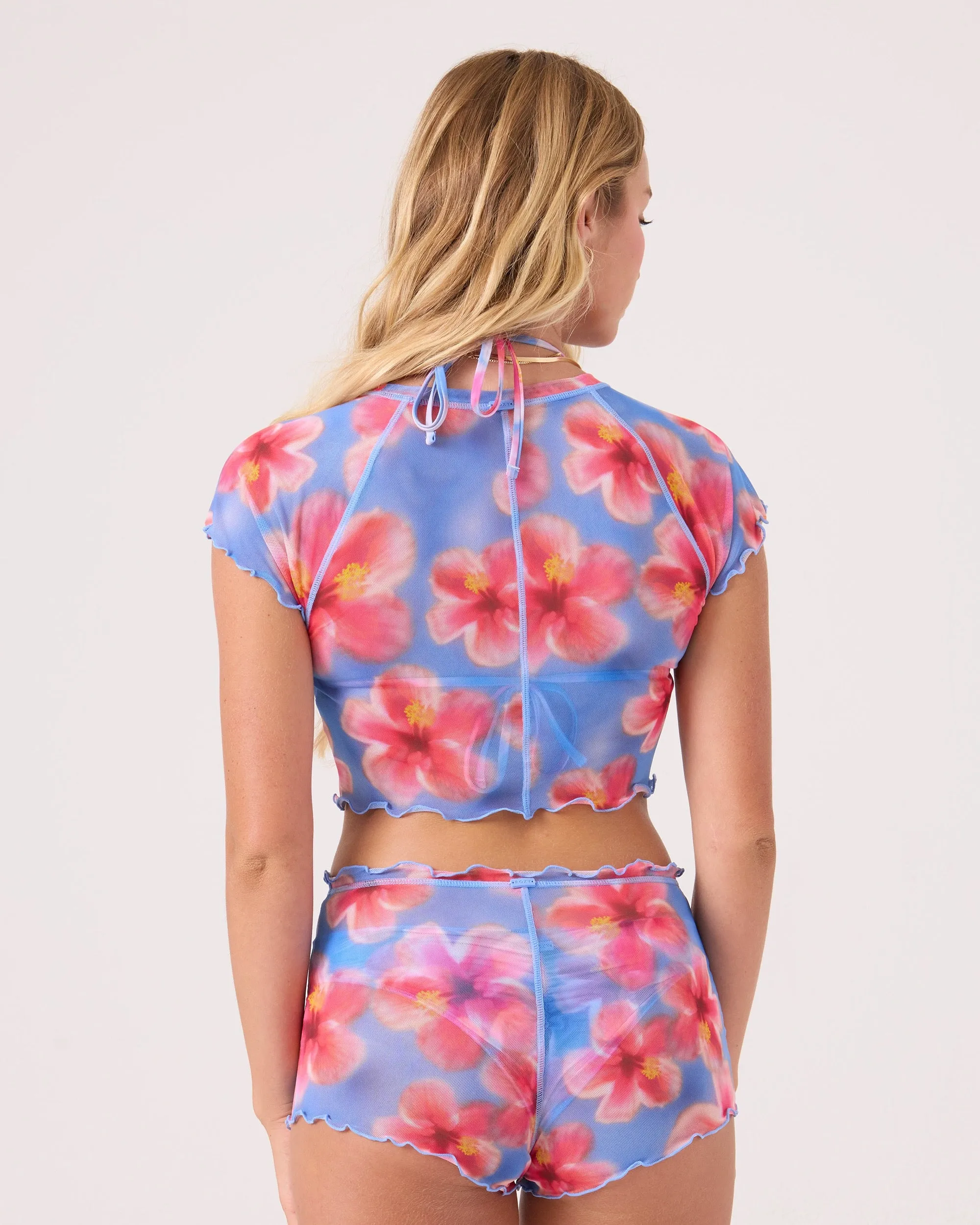 Hibiscus Daze Mesh Crop Top sold by Roxy product image thumbnail 4