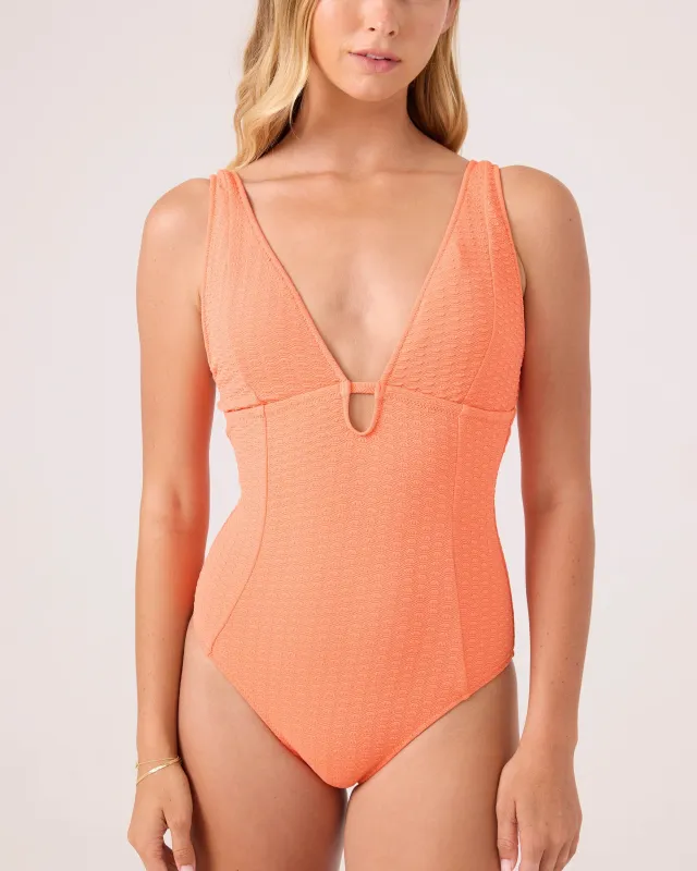Haleiwa Plunge One Piece Swimsuit made by Roxy