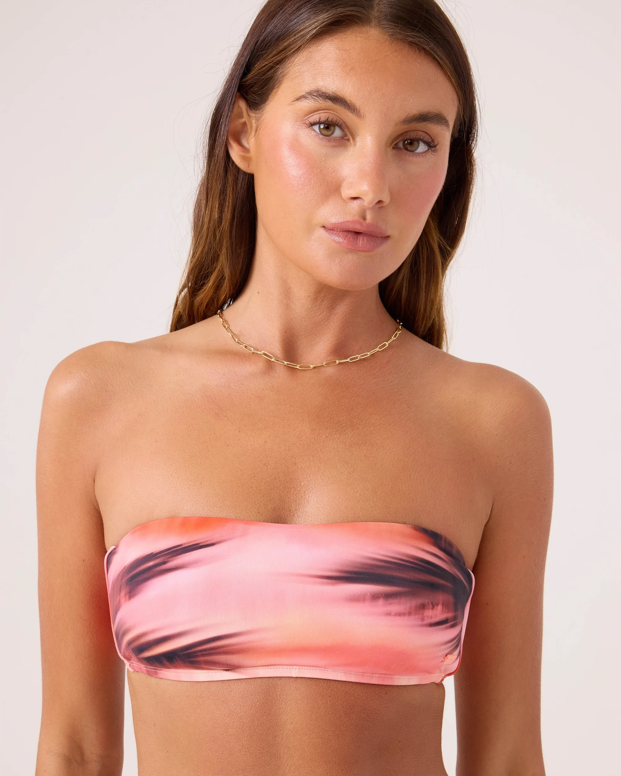 Palm Before The Storm Lace Up Bandeau Bikini Top sold by Roxy product image thumbnail 2