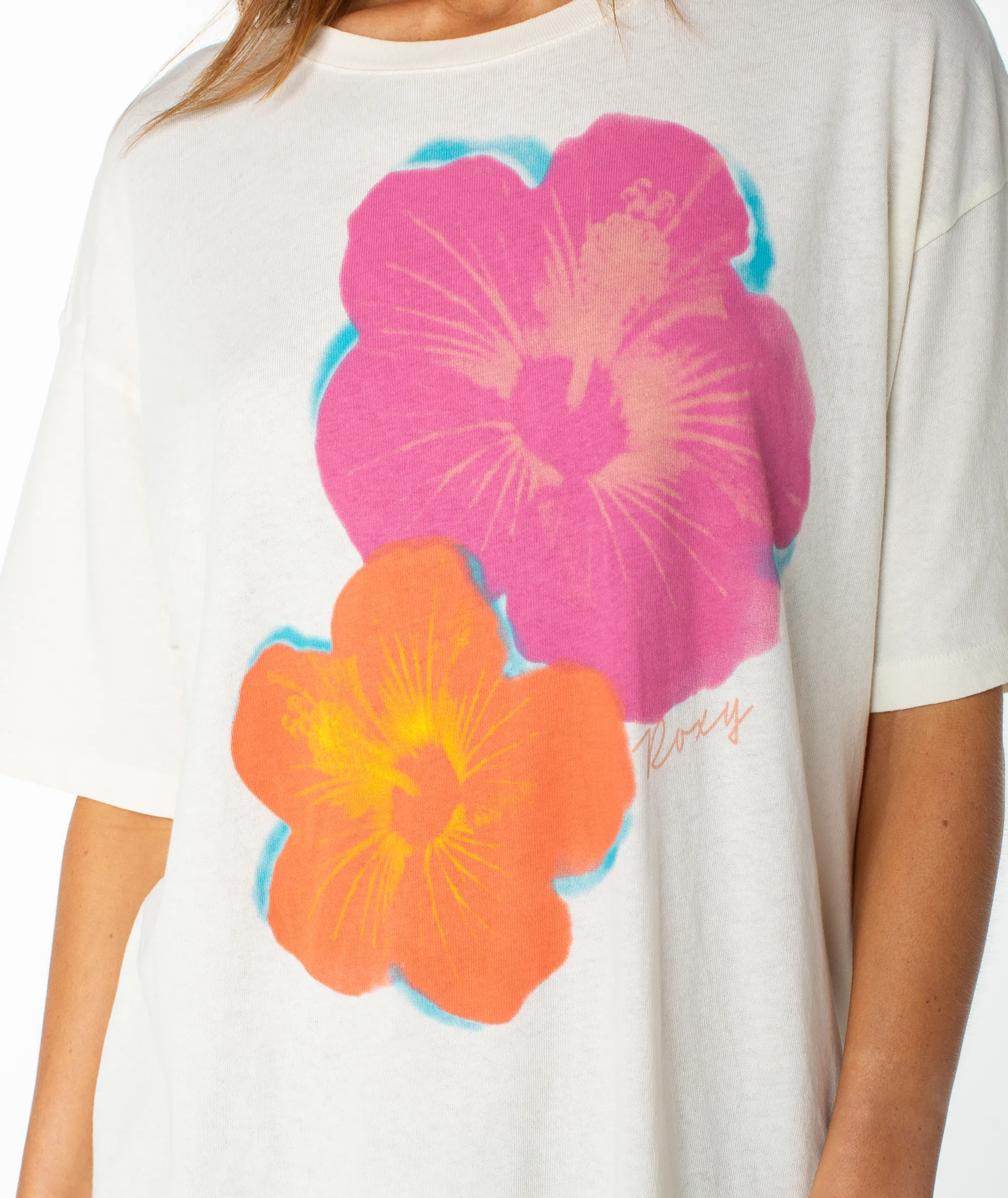 Flower Glow Oversized Tee sold by Roxy product image thumbnail 3