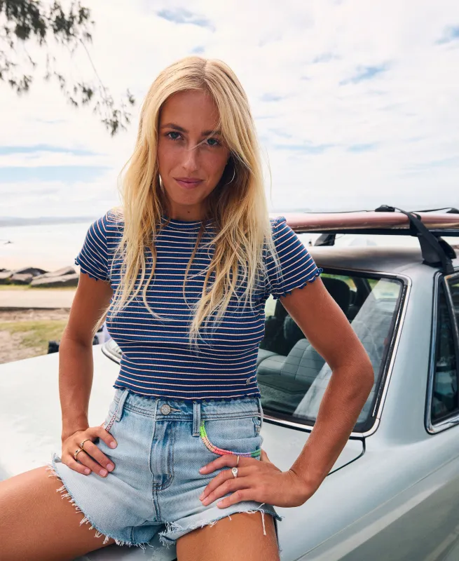 Poolside Crop Tee made by Roxy