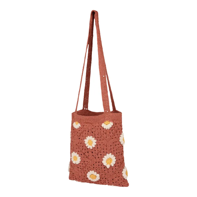 Wandering Beach Crochet Tote Bag made by Roxy