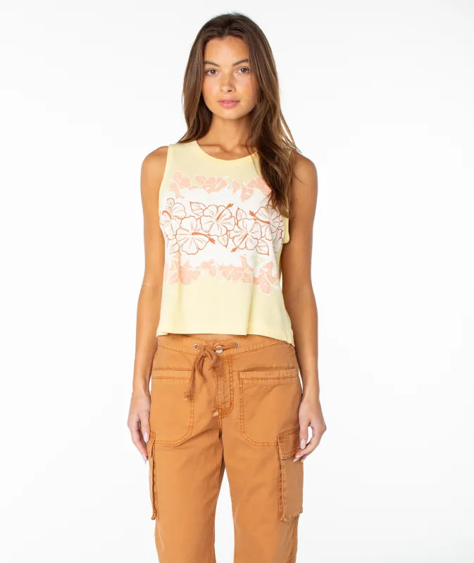 Hibiscus Lei Wildflower Tank made by Roxy