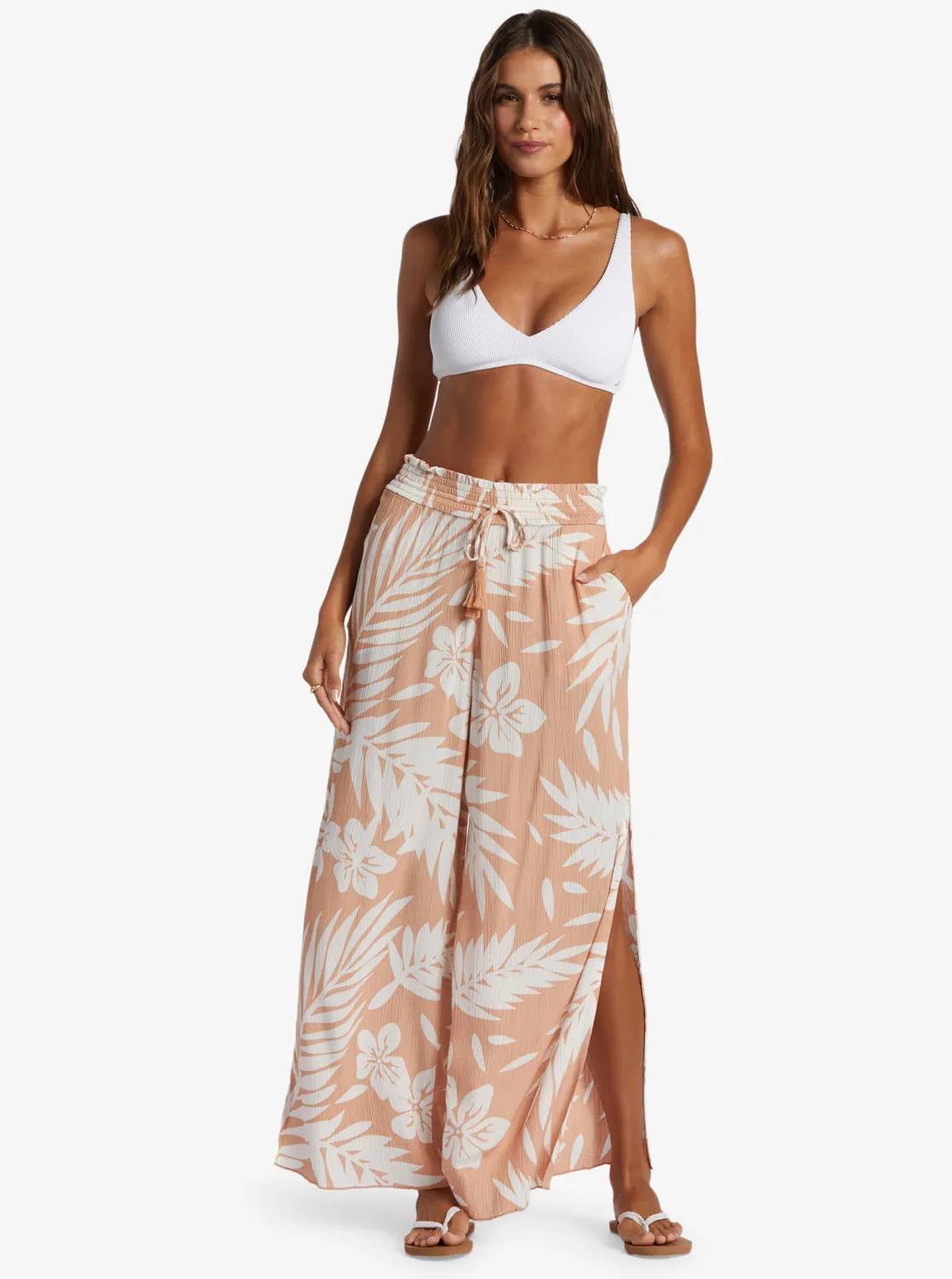 Tropical Rhythm Beach Pants - Cafe Creme Palmeria sold by Roxy product image thumbnail 5