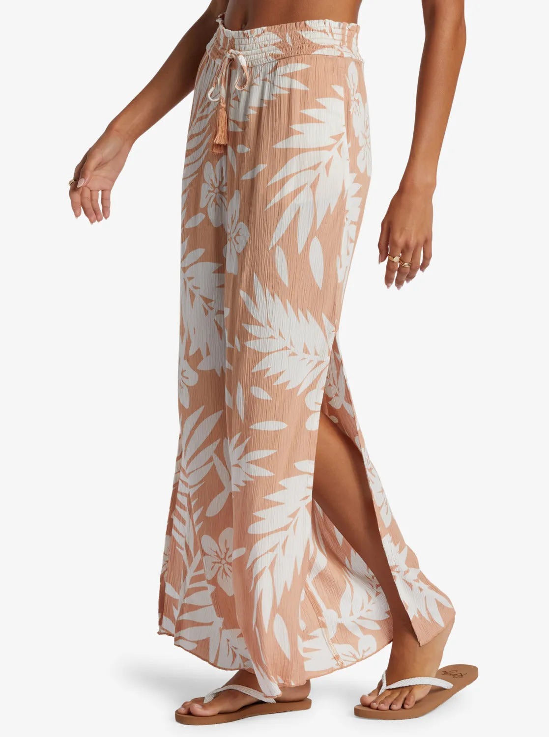 Tropical Rhythm Beach Pants - Cafe Creme Palmeria sold by Roxy product image thumbnail 2