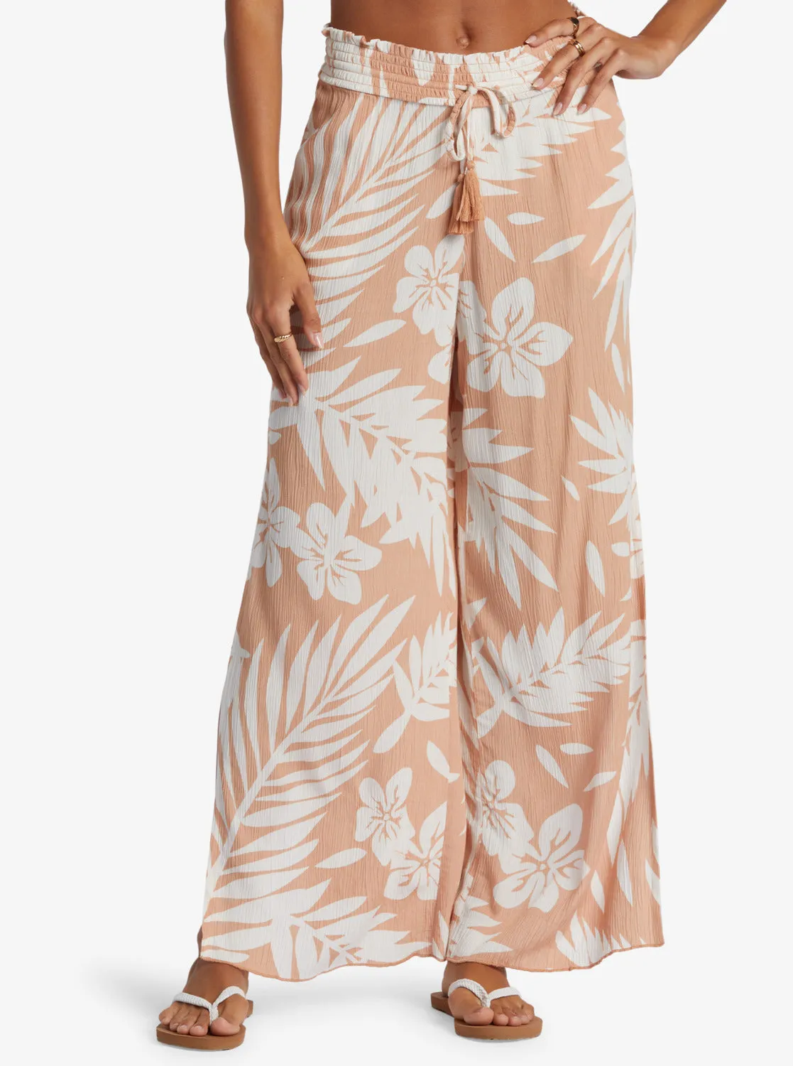 Tropical Rhythm Beach Pants - Cafe Creme Palmeria sold by Roxy