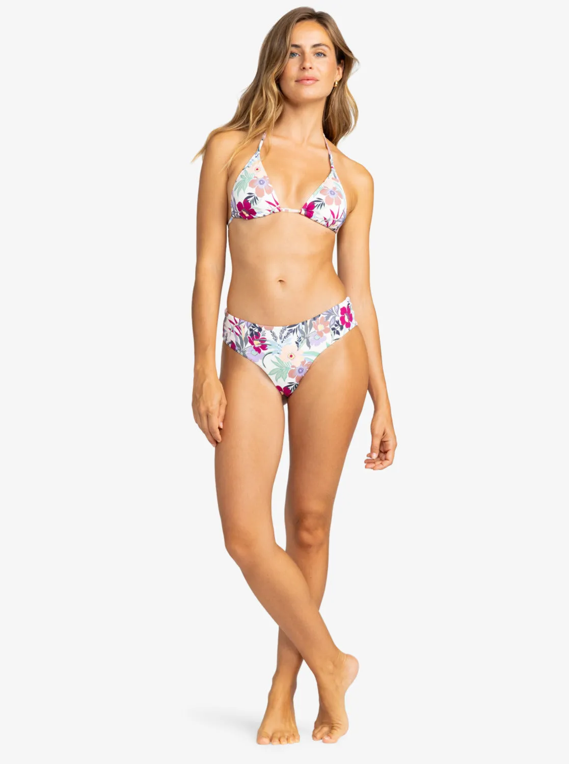 Printed Beach Classics Mini Tiki Tri Bikini Top - Ash Rose Wallflower sold by Roxy product image thumbnail 3