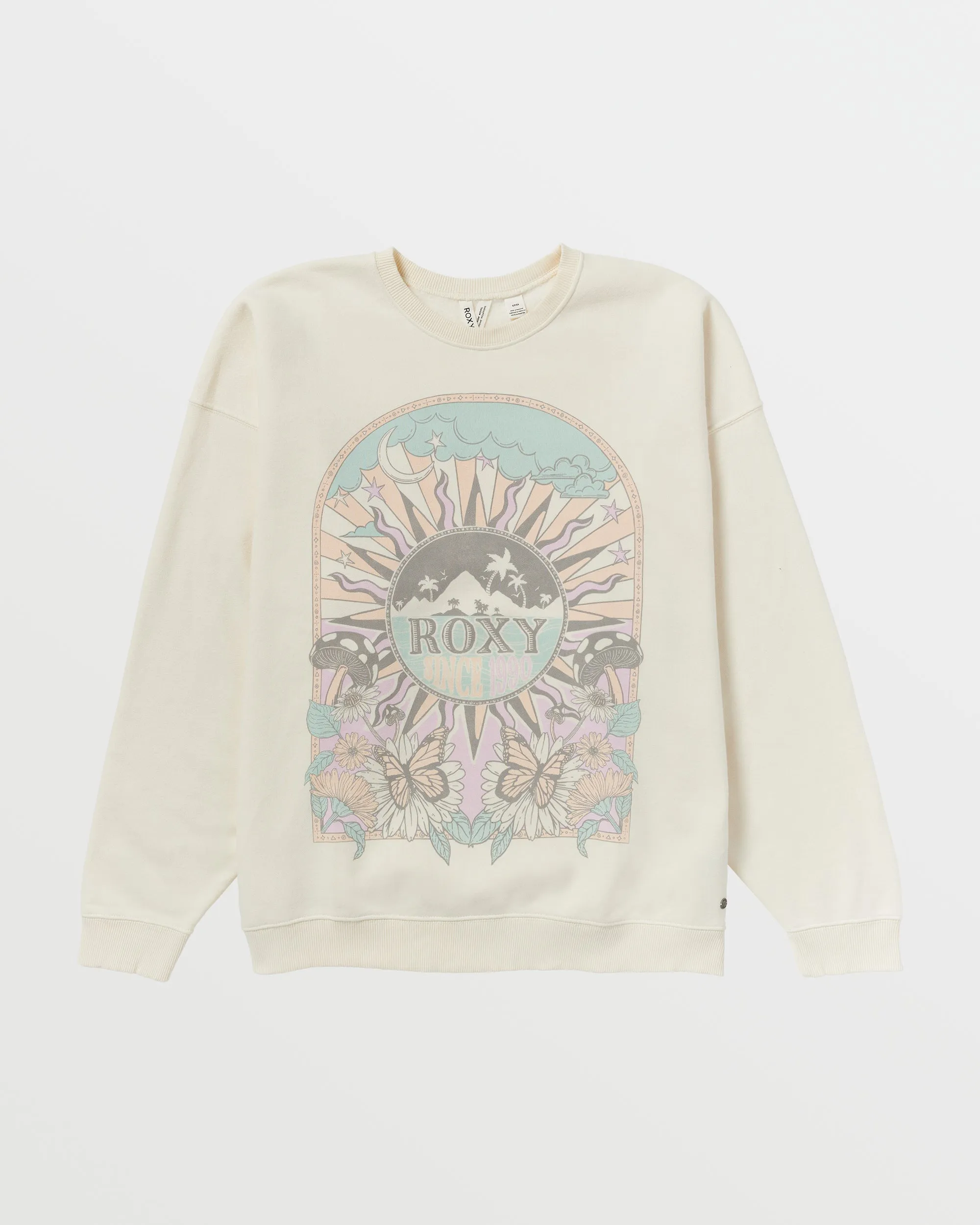 Lineup Oversized Crew E Pullover Sweatshirt - Egret sold by Roxy