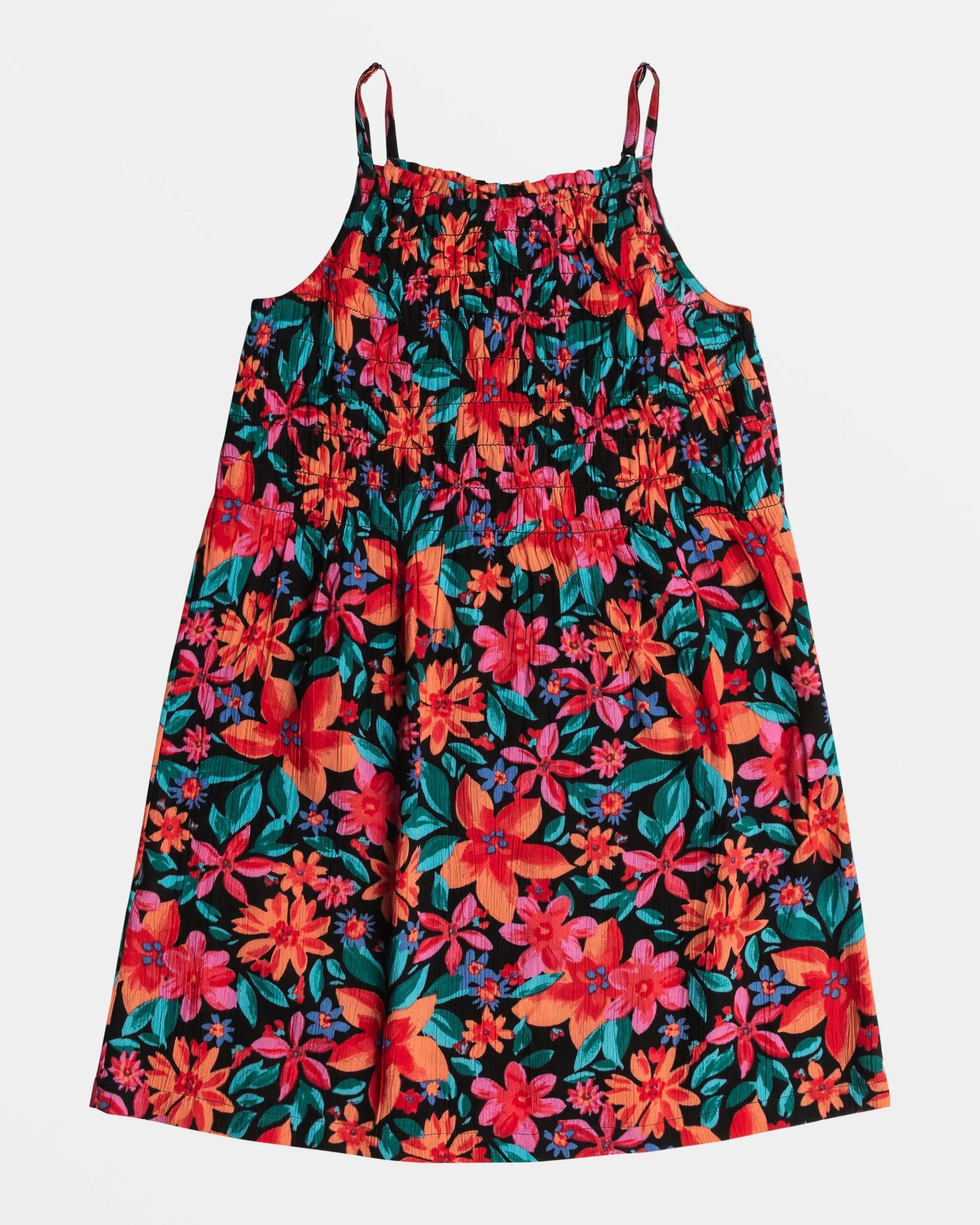 Girls 4-16 Look At Me Now Printed Strappy Mini Dress - Anthracite Floral Fiesta sold by Roxy product image thumbnail 2