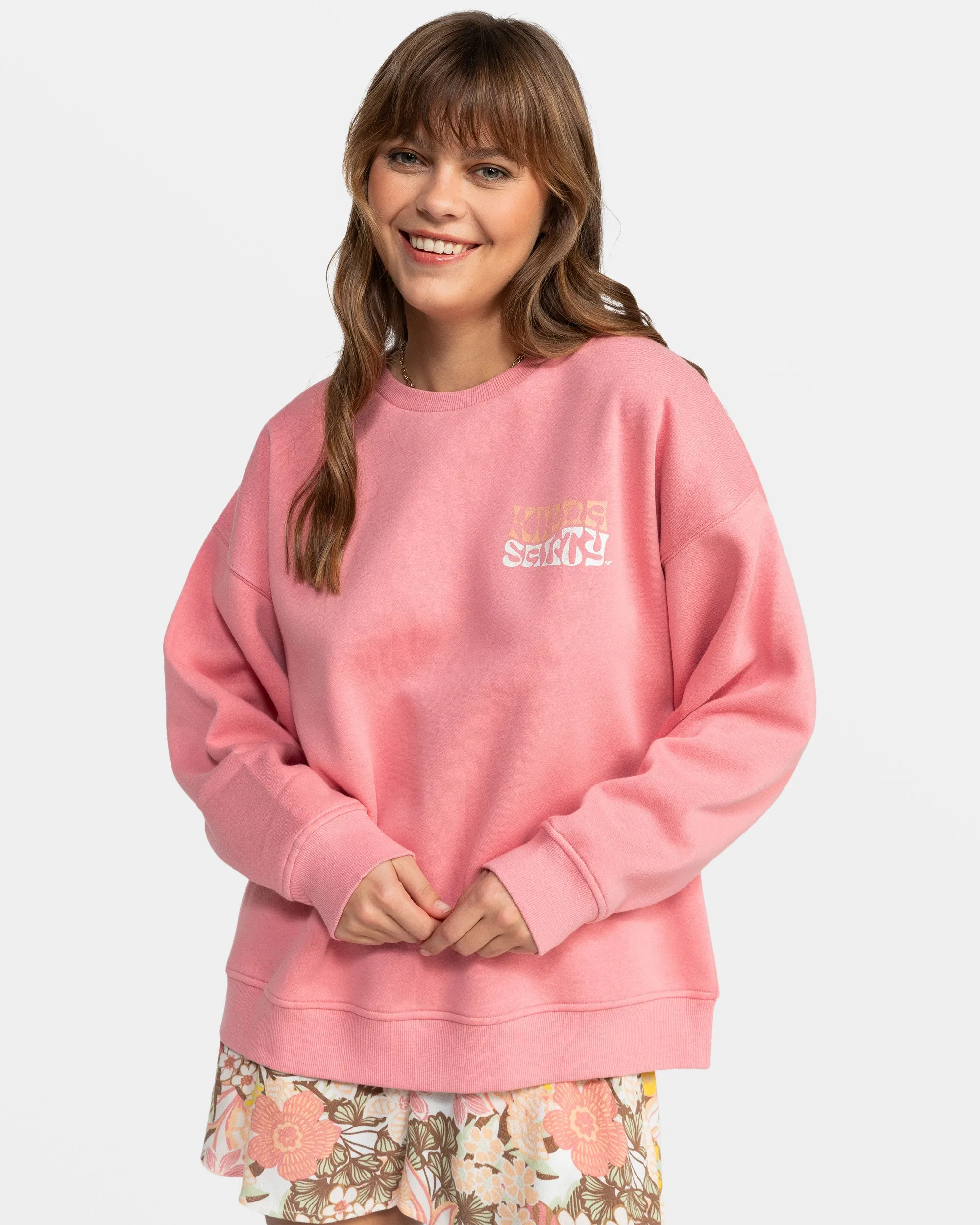 Morning Hike Crew Neck Sweatshirt - Mauve Glow sold by Roxy product image thumbnail 5