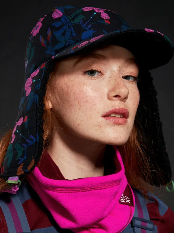 ROWLEY X ROXY Trapper Hat - True Black Darkreds Floral sold by Roxy