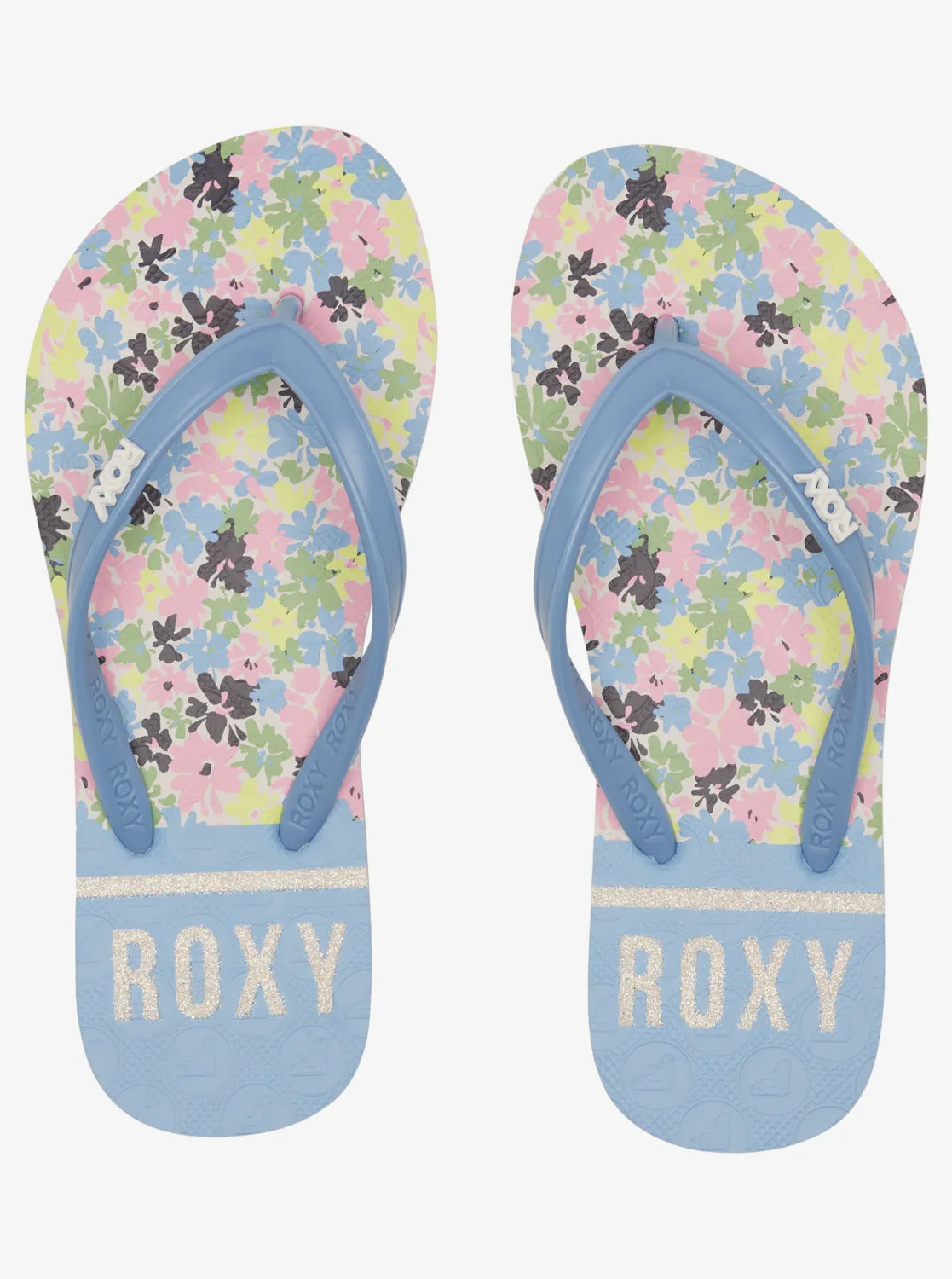 Girls 4-16 Viva Stamp Sandals - Blue/Pink sold by Roxy product image thumbnail 4
