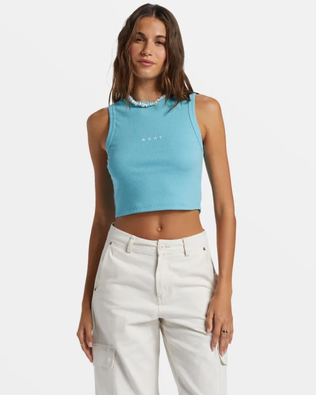 Roxify Fitted Rib Tank Top - Maui Blue sold by Roxy