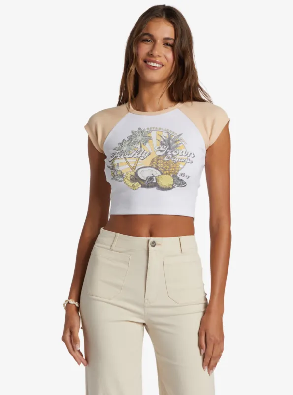 Freshly Grown Sleeveless Muscle T-Shirt - Hazelnut sold by Roxy