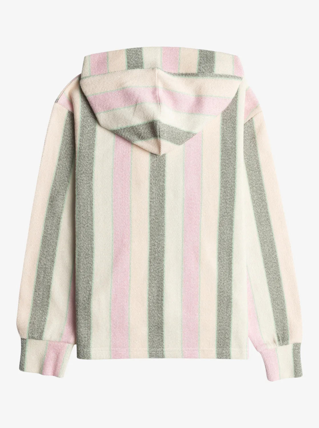 Girls 4-16 Feels Like Summer Striped V-Neck Hoodie - Agave Green Very Vista Stripe sold by Roxy product image thumbnail 2