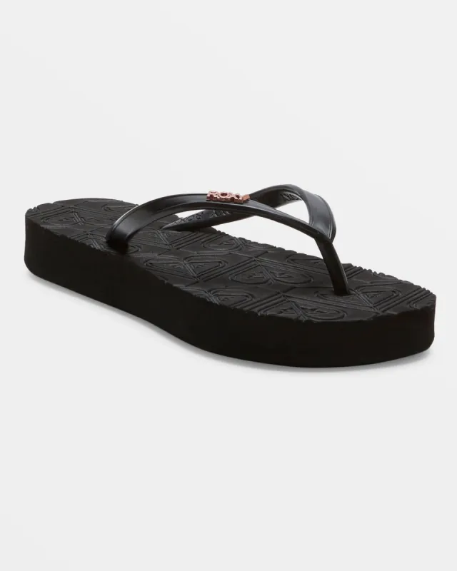 Girls Viva Platform Sandals - Black sold by Roxy