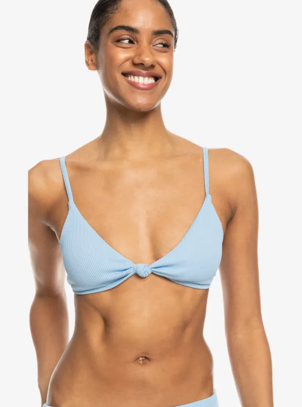 Roxy Love The Surf Knot Bikini Top - Bel Air Blue sold by Roxy