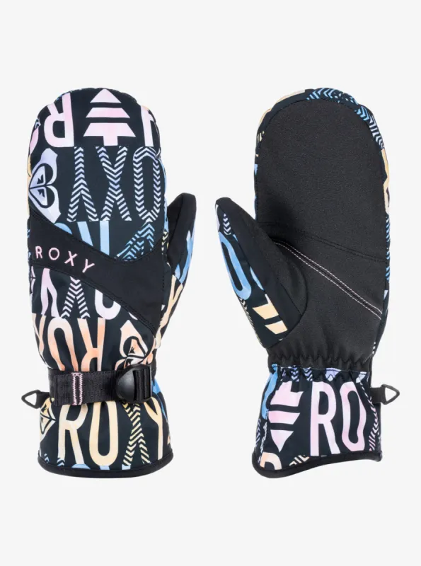 Roxy Jetty Technical Snowboard/Ski Mittens - True Black Sapin sold by Roxy