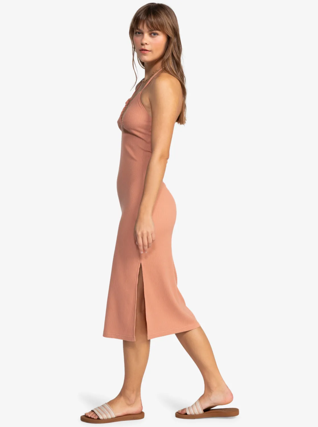 Late Sunset Halter Midi Dress - Cafe Creme sold by Roxy product image thumbnail 2
